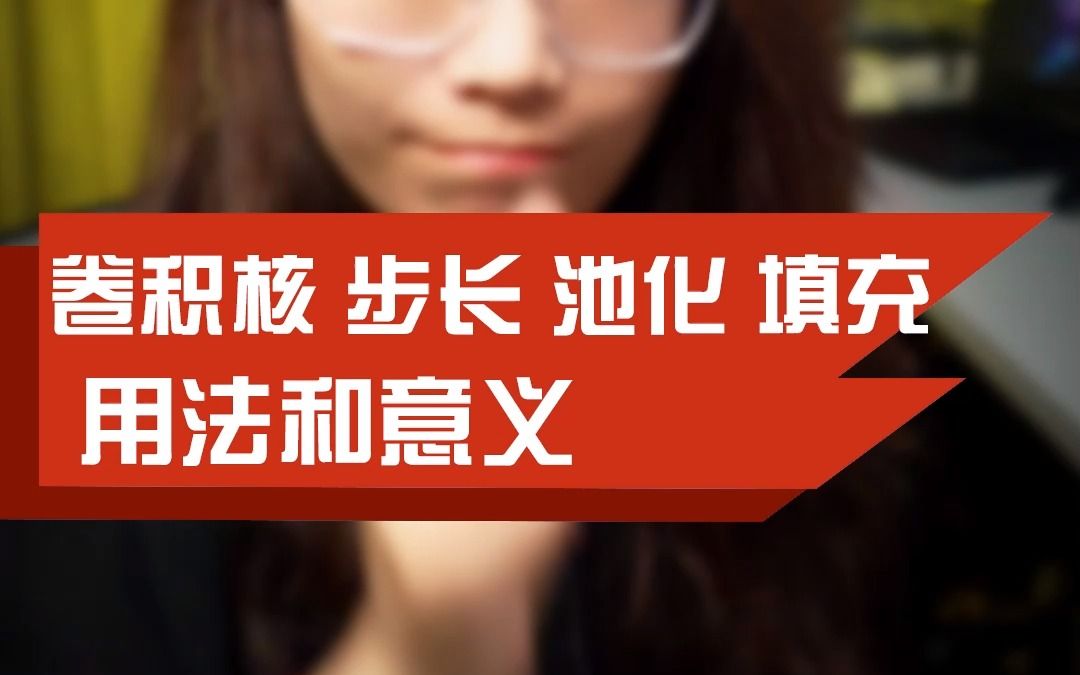 想搞定卷积神经网络 ,一定要弄清楚卷积核 步长 池化 填充这四个概念的用法和意义!哔哩哔哩bilibili