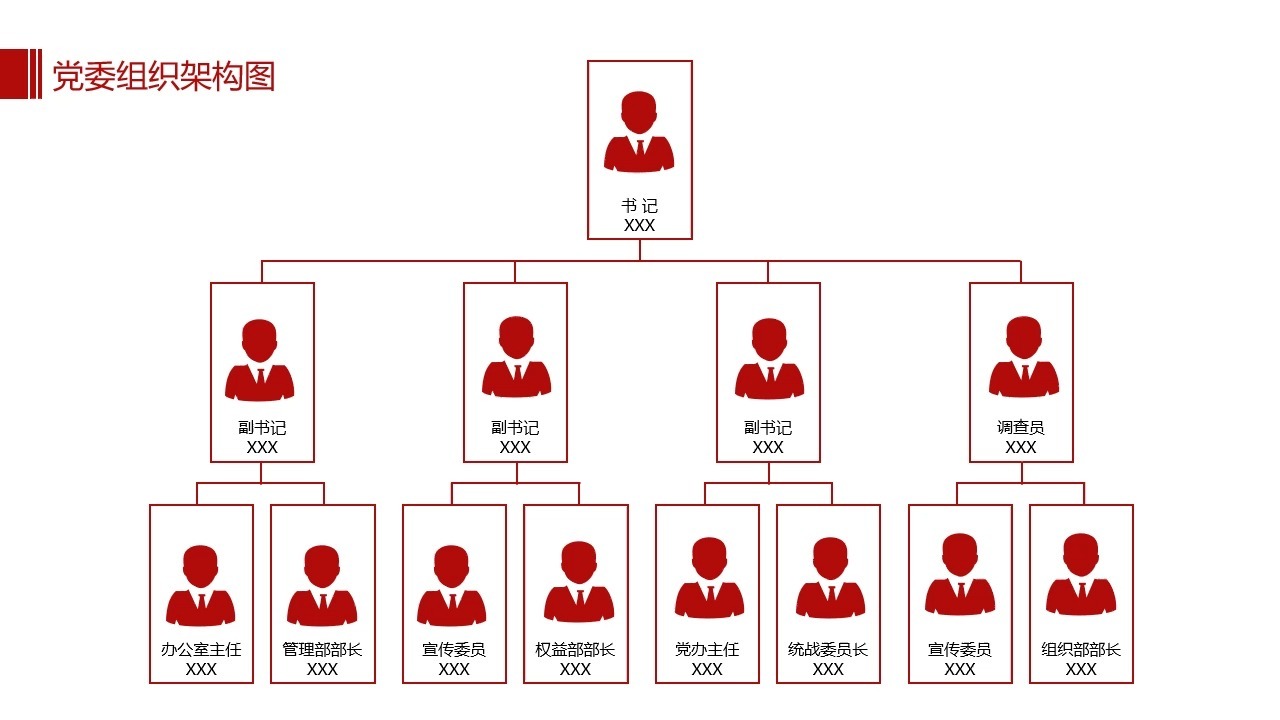 党务组织架构ppt图标合集