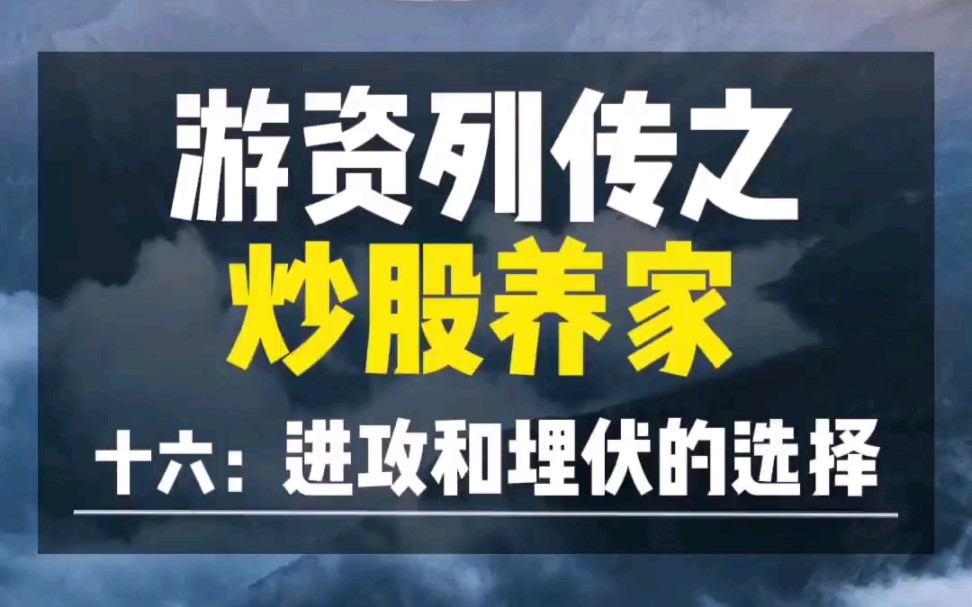 游资列传之炒股养家 进攻和埋伏哔哩哔哩bilibili