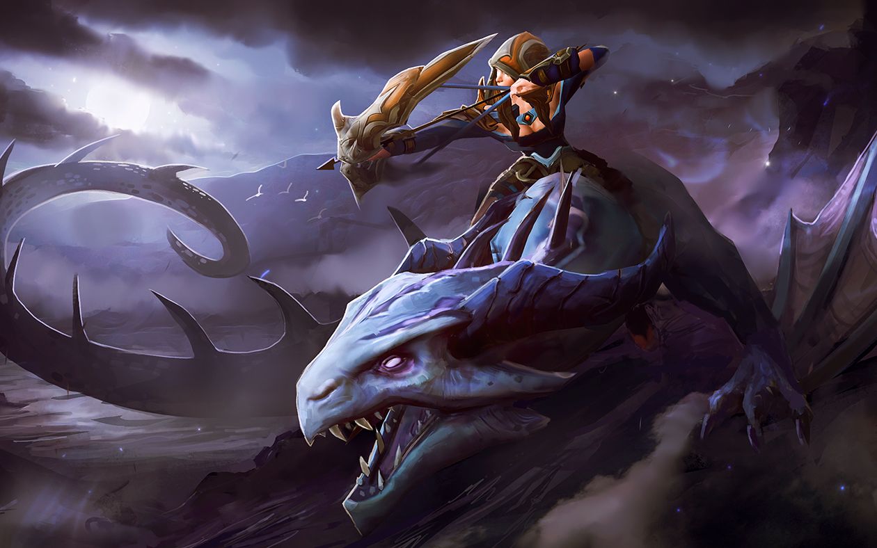 dota2 月神之箭——4号位米拉娜_dota2_第一视角