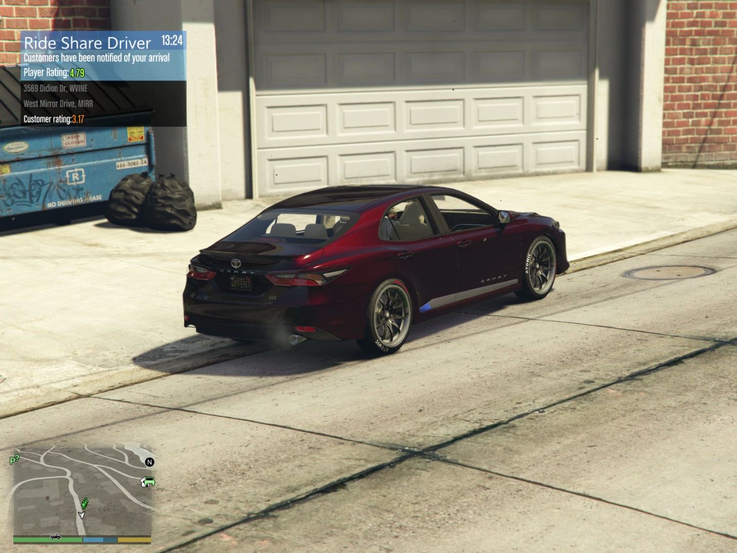 在美国圣安地列斯开网约车的第九天(酒红凯美瑞)