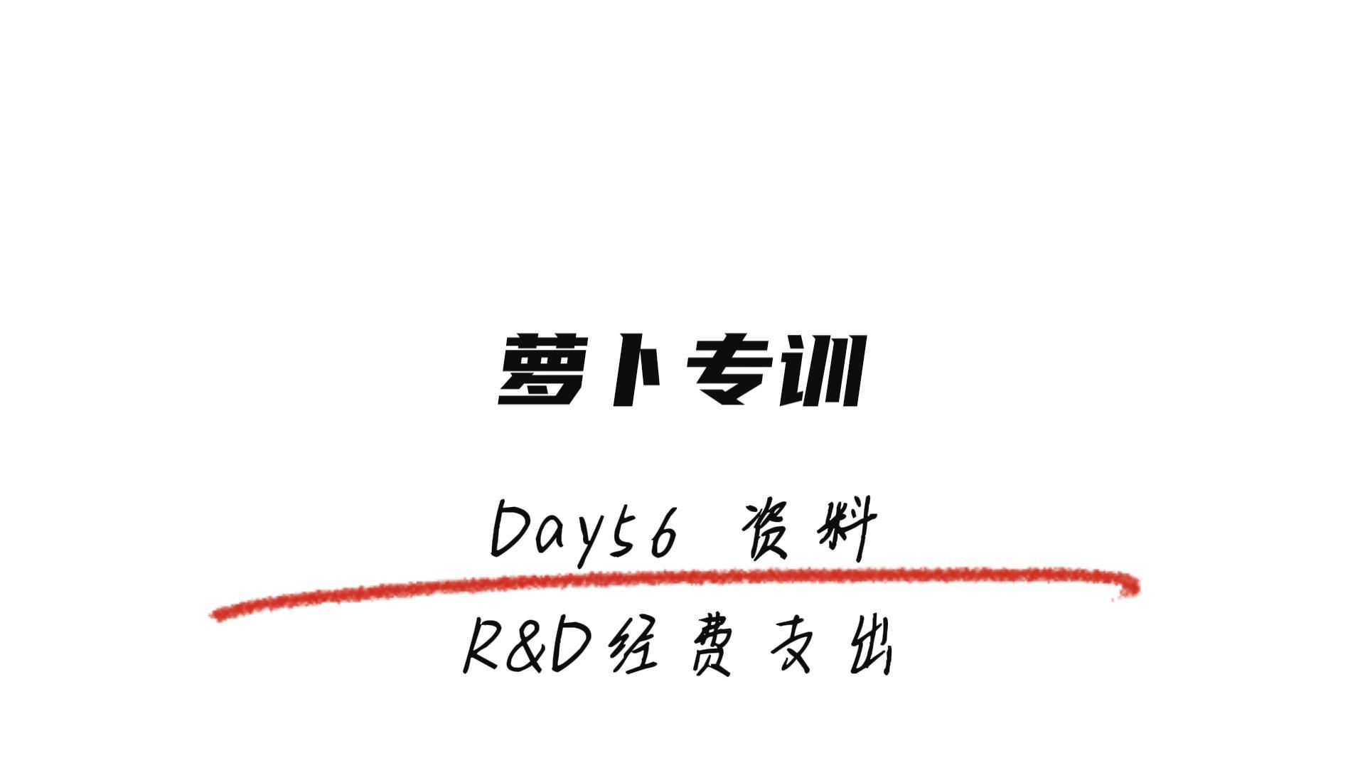 Day56 资料 R&D经费支出【萝卜专训】哔哩哔哩bilibili