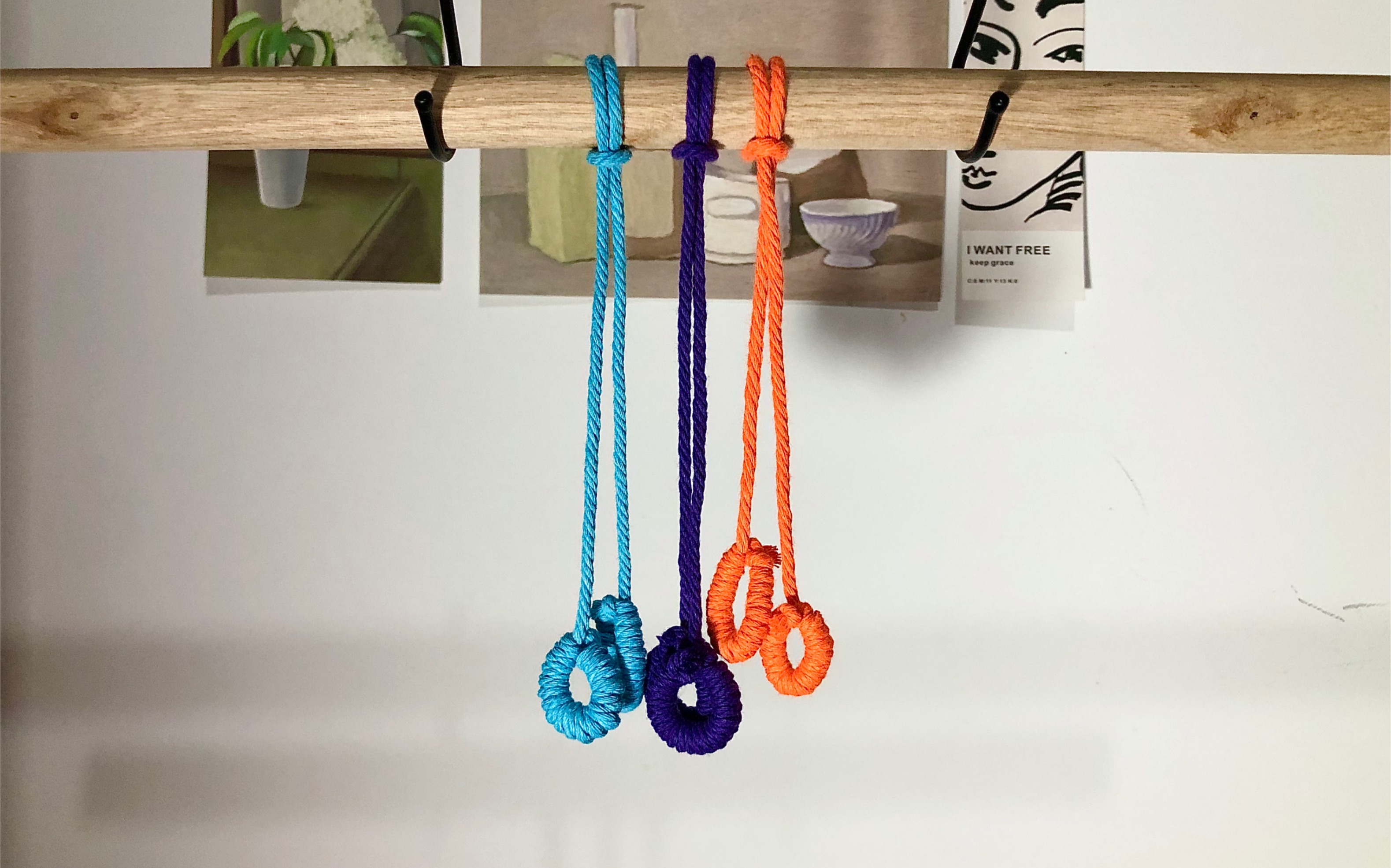 macrame 基础编织圈圈结