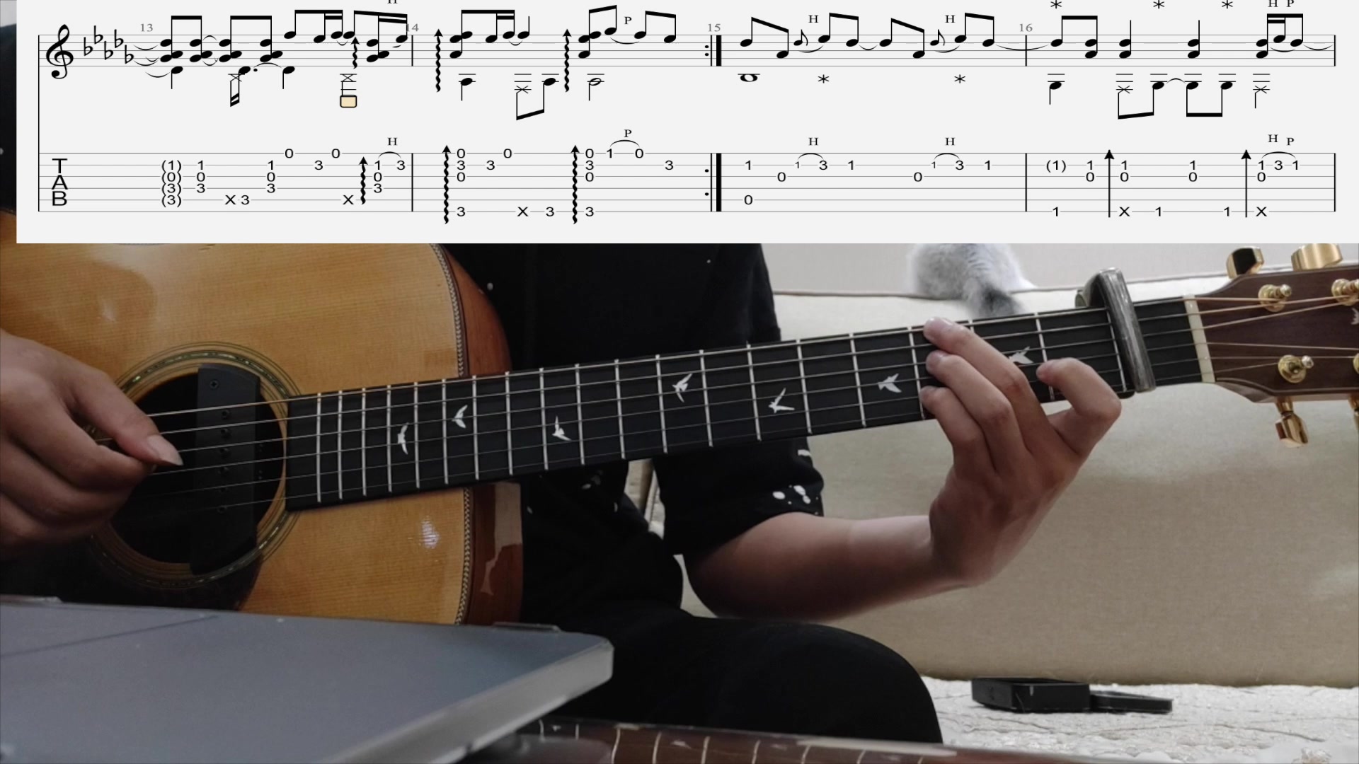 指弹教学爱你三千遍原曲katieskymonsters指弹版a段b段c段马永康young