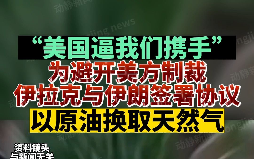 “美国逼我们携手!”为避开美方制裁,伊拉克与伊朗签署协议,以原油换取天然气哔哩哔哩bilibili