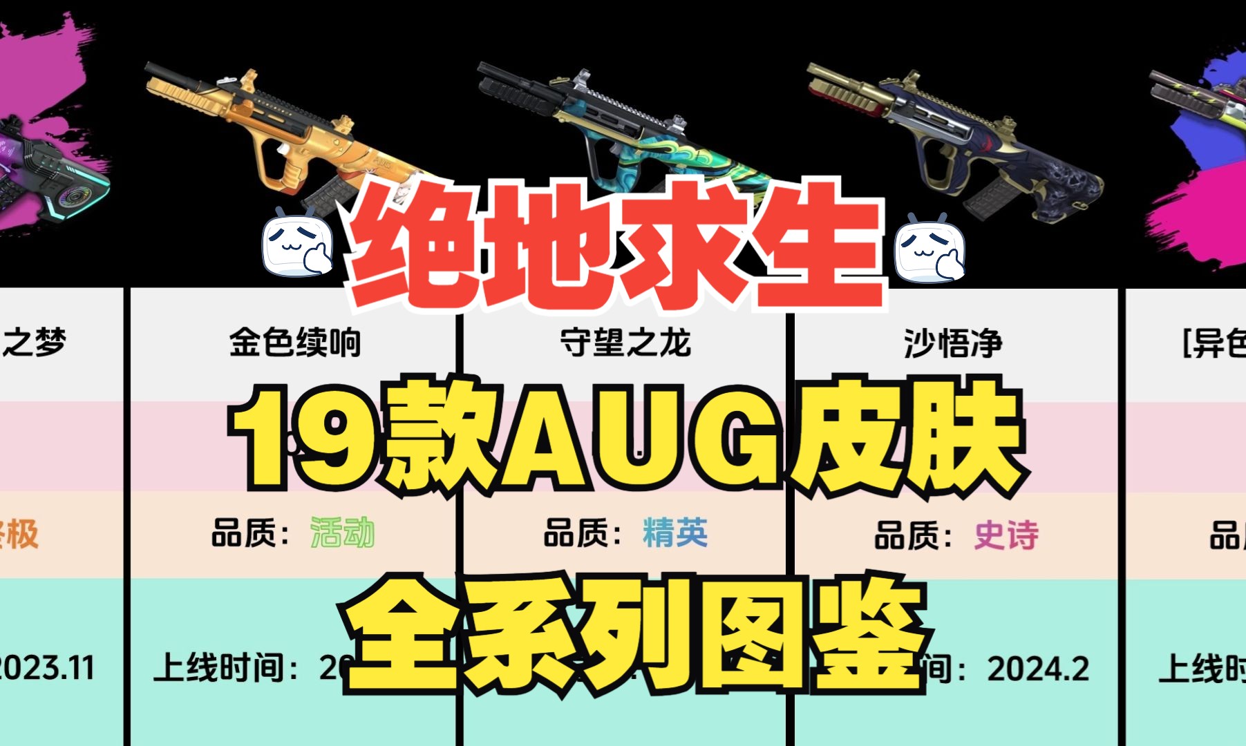 【绝地求生pubg吃鸡】19款aug皮肤全系列图鉴(全网最新最全)