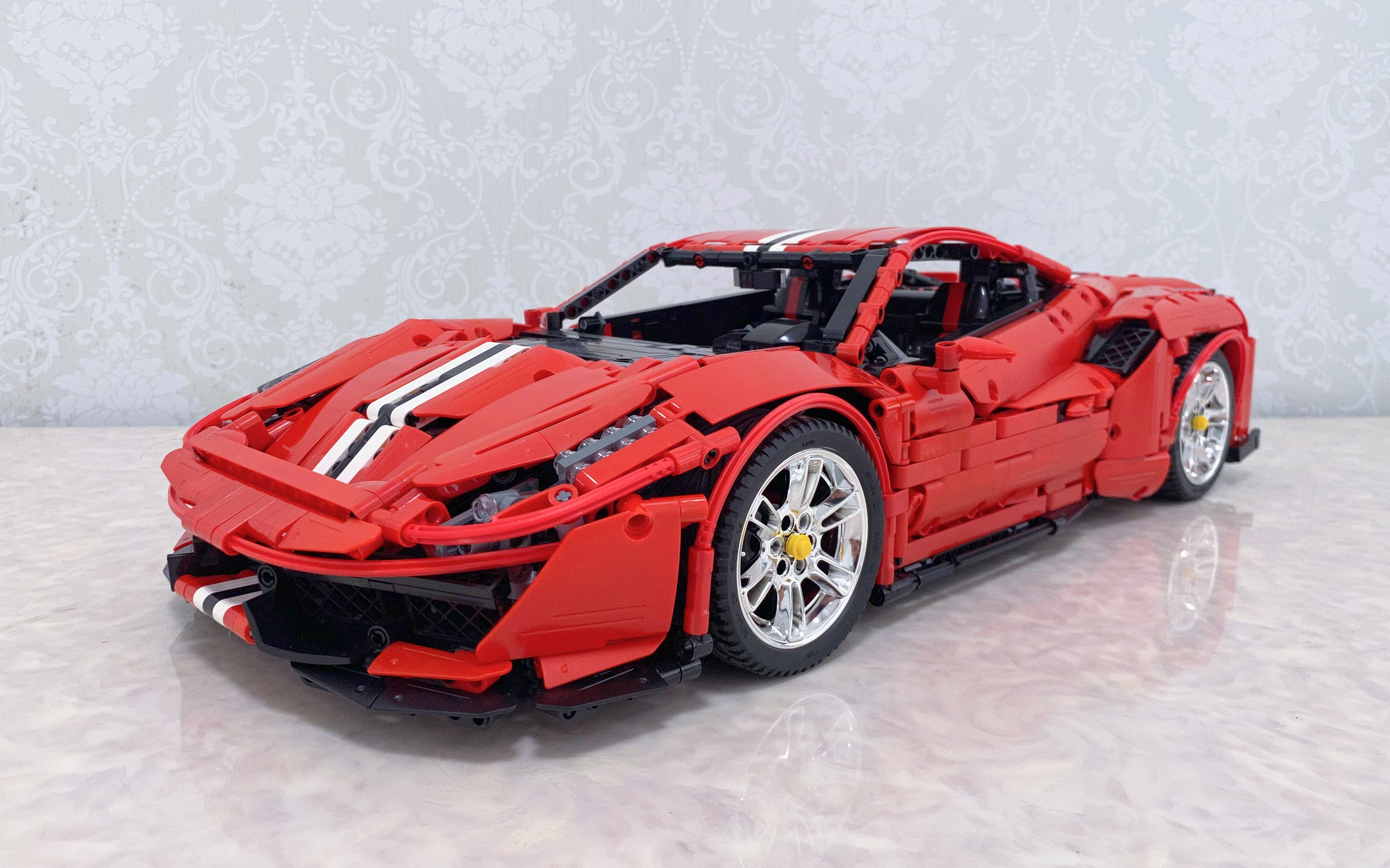 咔搭积木法拉利488