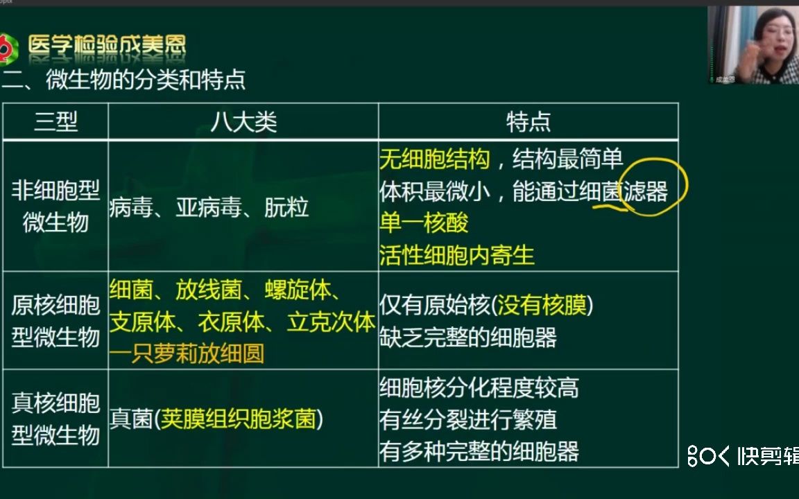 微生物的分类和特点——医学检验成美恩哔哩哔哩bilibili