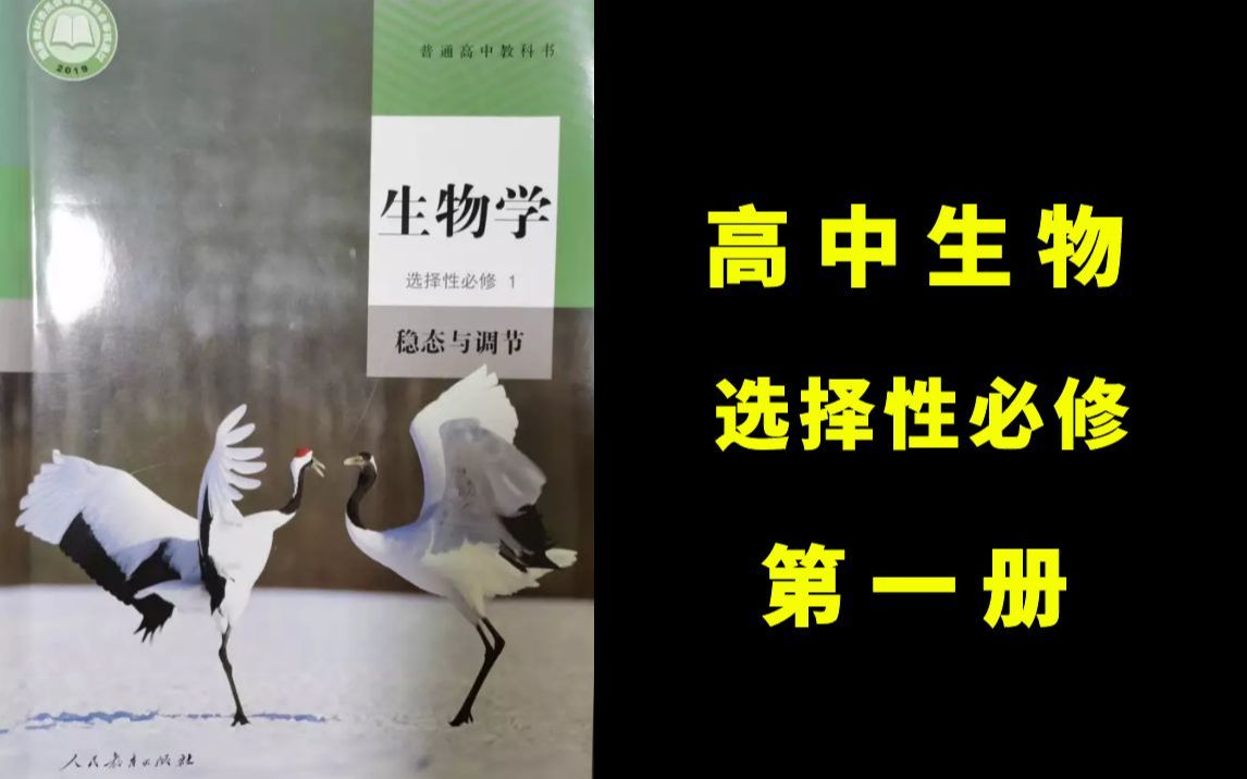 高二生物 选择性必修第一册 人教A版 新教材 高中生物必选一生物新教材新课标高二生物选修一哔哩哔哩bilibili