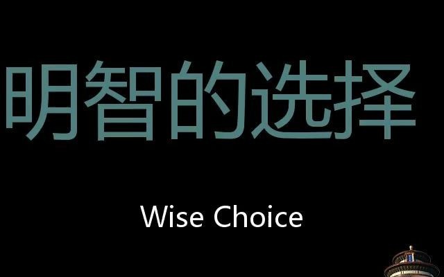 明智的选择 Chinese Pronunciation Wise choice哔哩哔哩bilibili