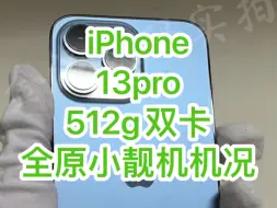 Скачать видео: iPhone13pro512g双卡全原小靓机机况