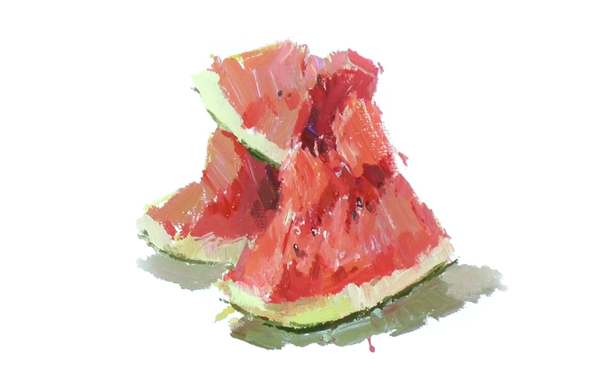 【色彩】西瓜 单体讲解——北京水木源画室 / 美术宝