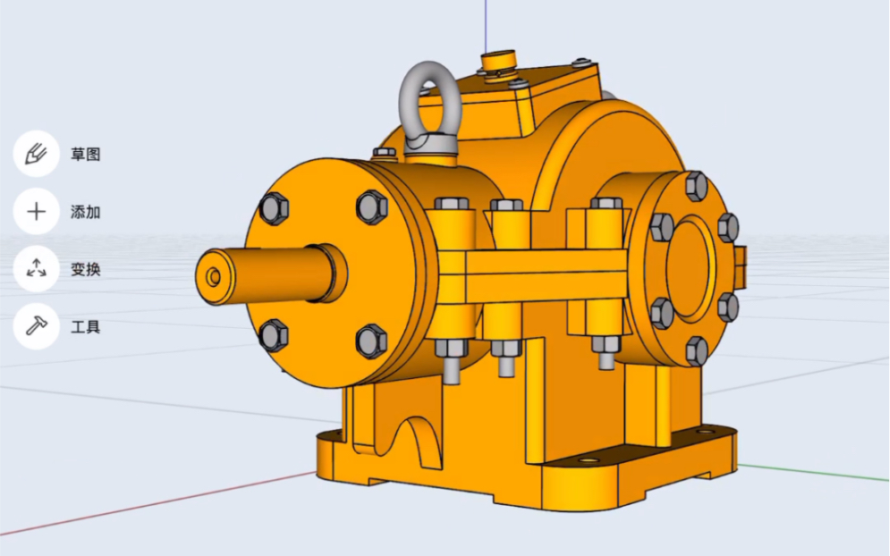 单级圆锥齿轮减速器
