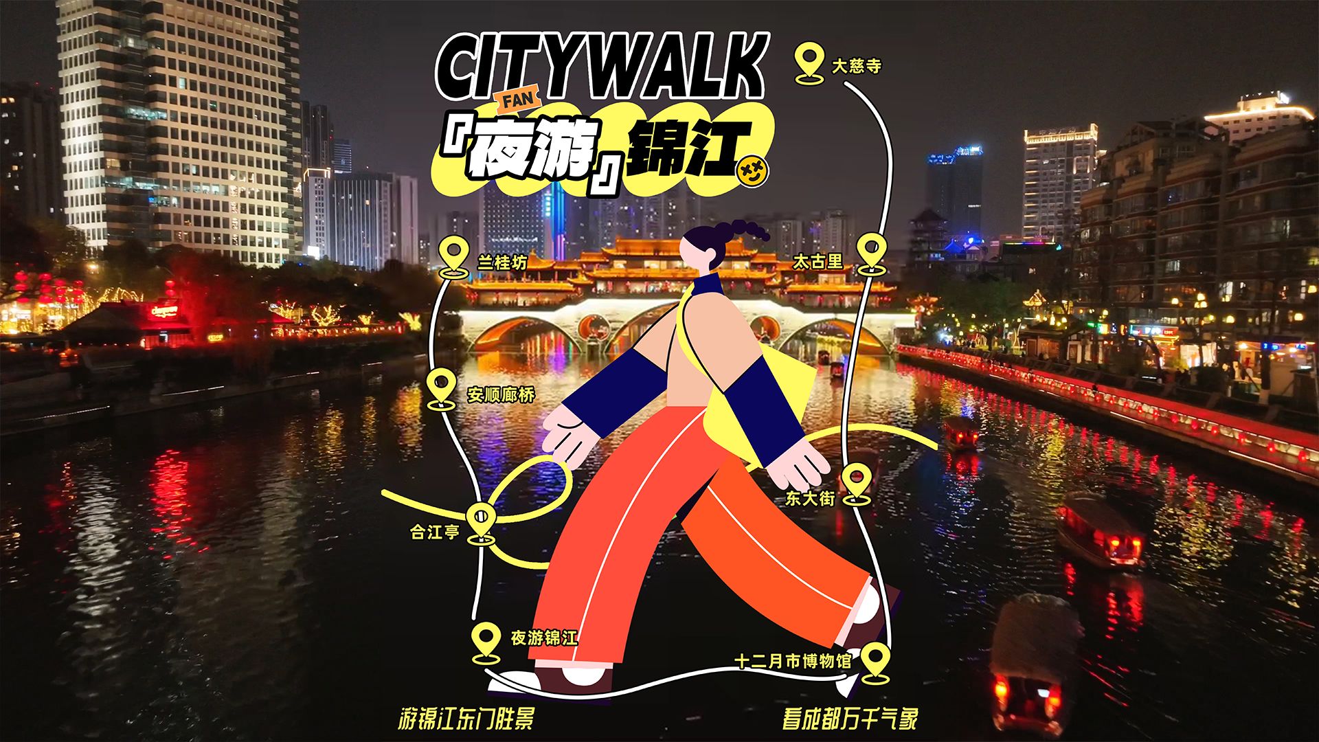 成都经典夜游citywalk路线,从潮流繁华的太古里到人间烟火的东门码头,和我一起沉浸式感受花重锦官城的东门胜景哔哩哔哩bilibili