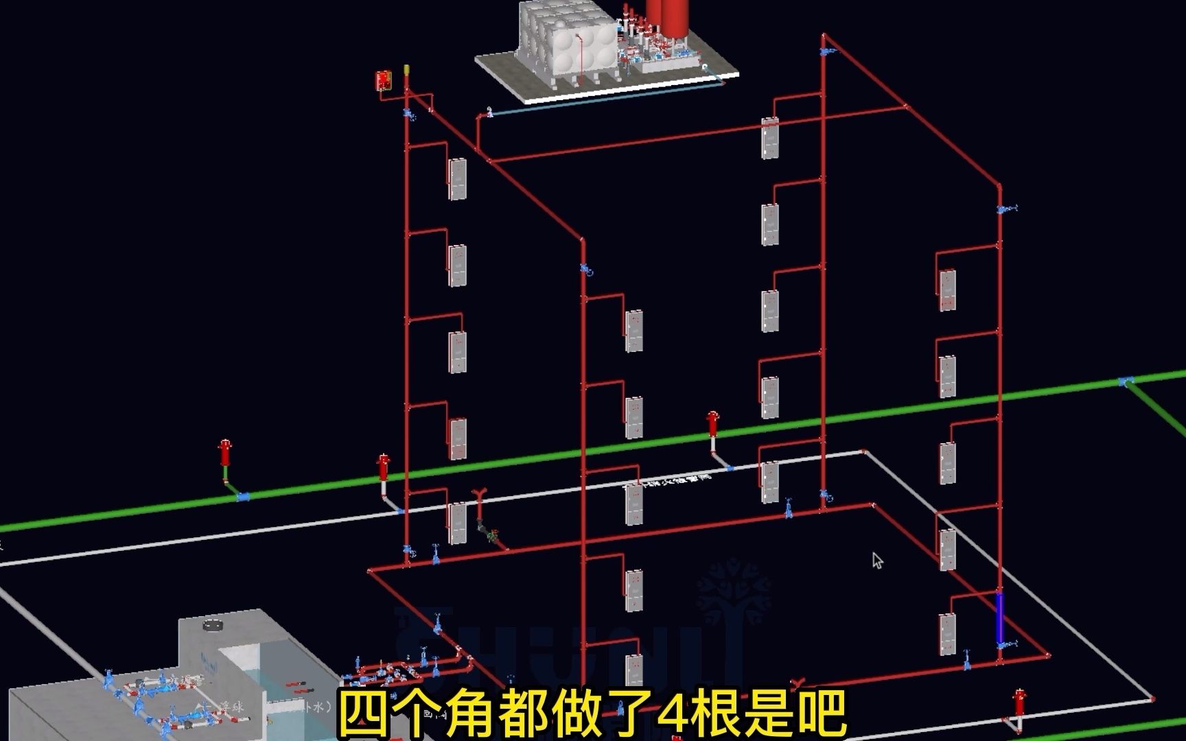 [图]36.2023消防给水及消火栓系统3D实景