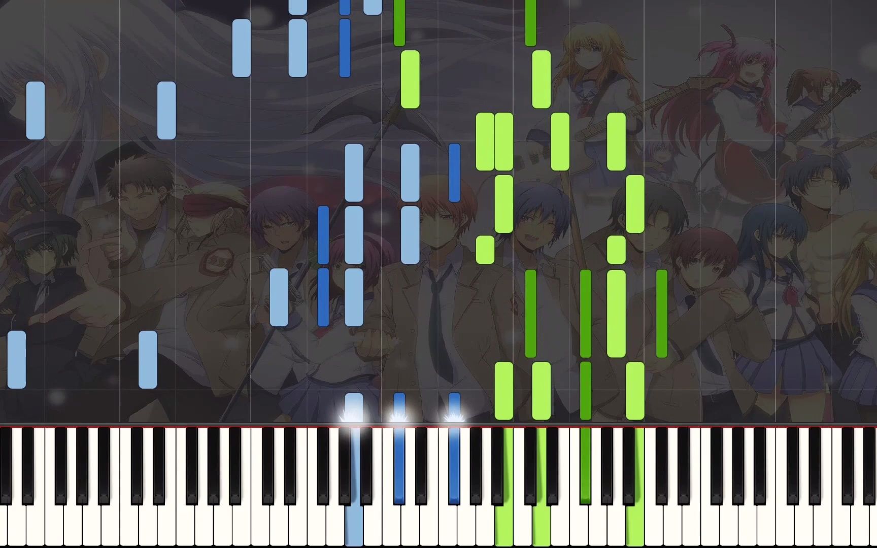 [图][Animenz] My Soul, Your Beats! - Angel Beats OP Piano Tutorial -- Synthesia