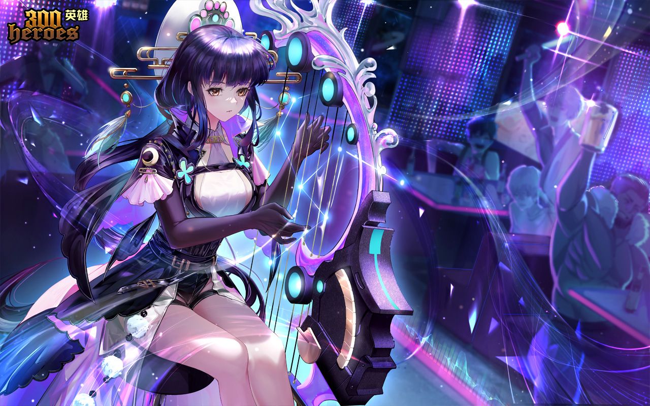 【300英雄新皮肤】桔梗/圣大人-月下朝晖,原画的色感很好,光给的不错