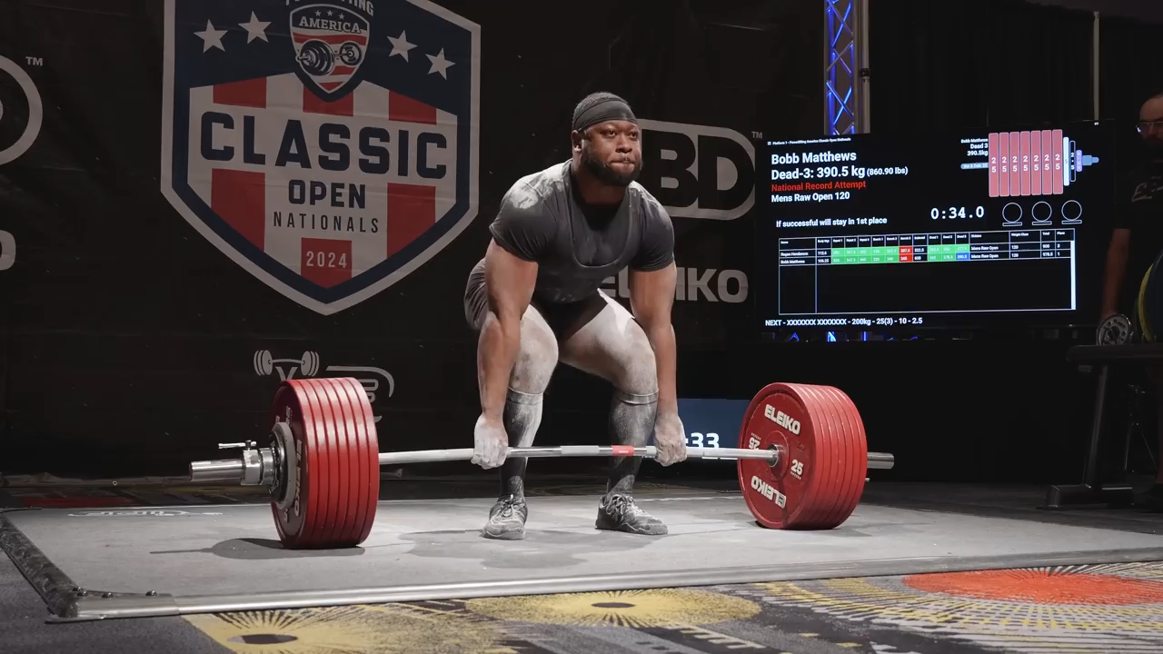 Bobb Matthews  978.5kg @ 120kg  Powerlifting America Nationals 2024哔哩哔哩bilibili