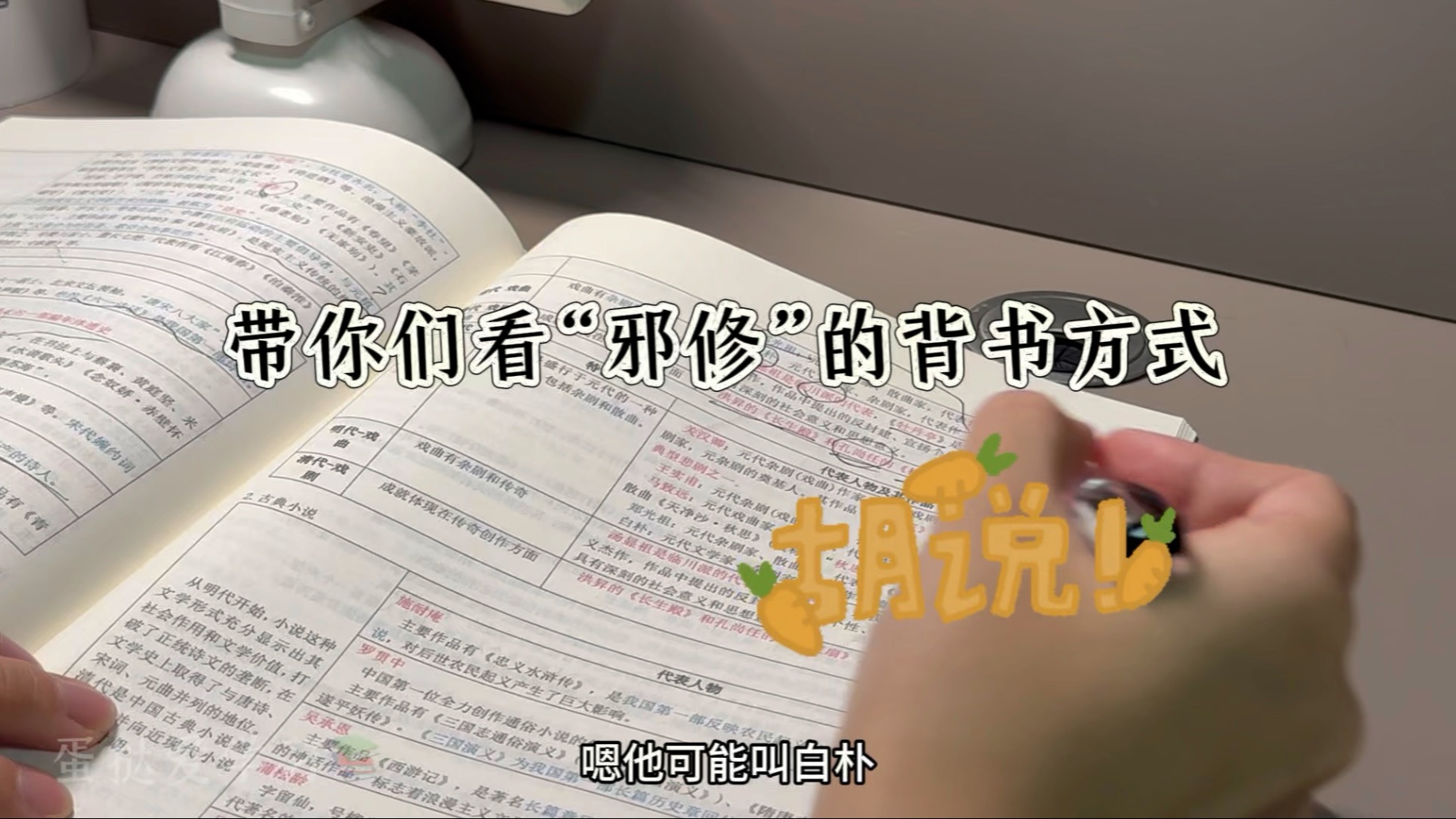 考试倒计时两天,来看“邪修”的背书方式-蛋挞不爱学习习-蛋挞不爱学习习-哔哩哔哩视频