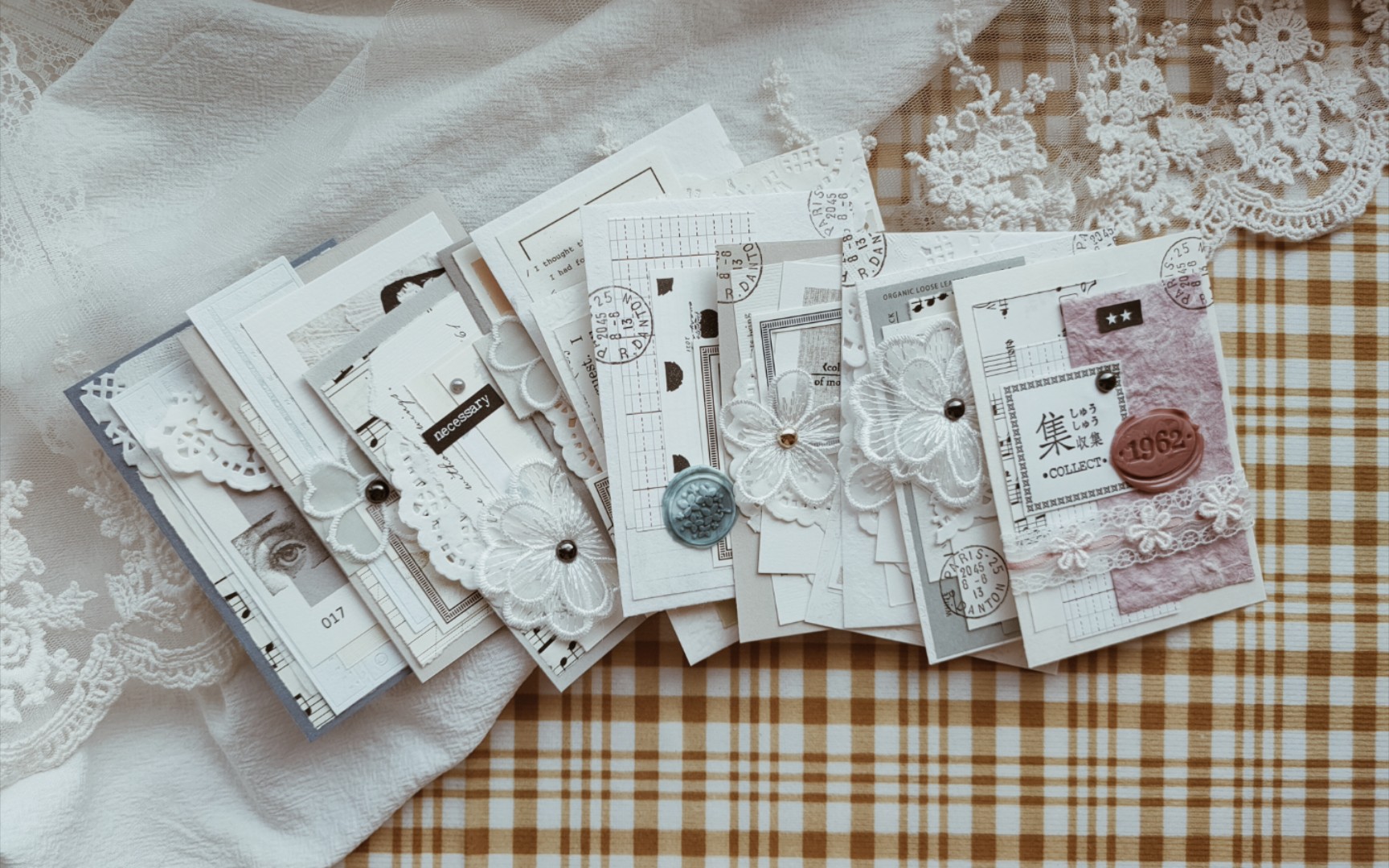 轻复古手帐拼贴小卡