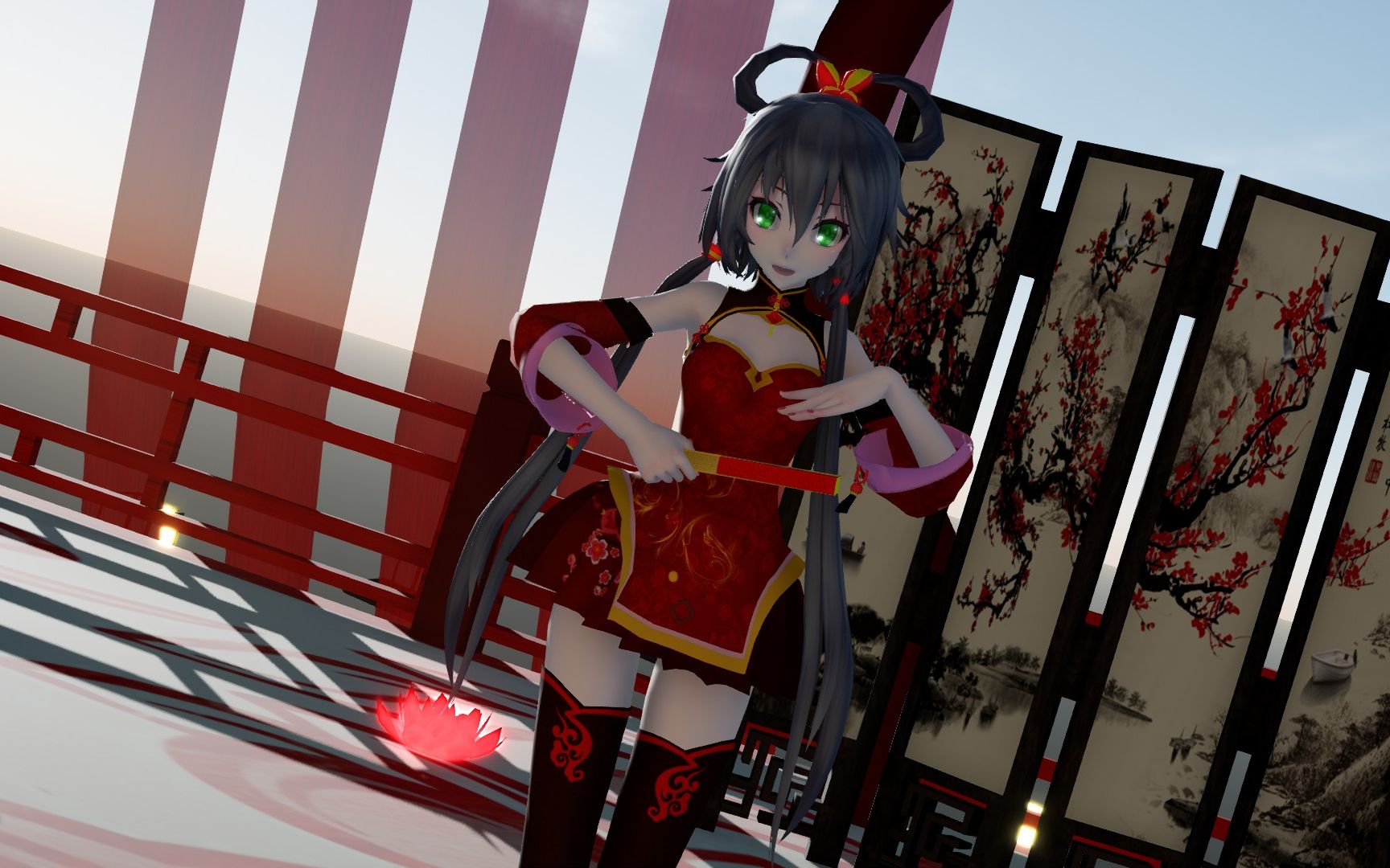 【mmd/tda式旗袍洛天依】71寄明月71【ray渲】