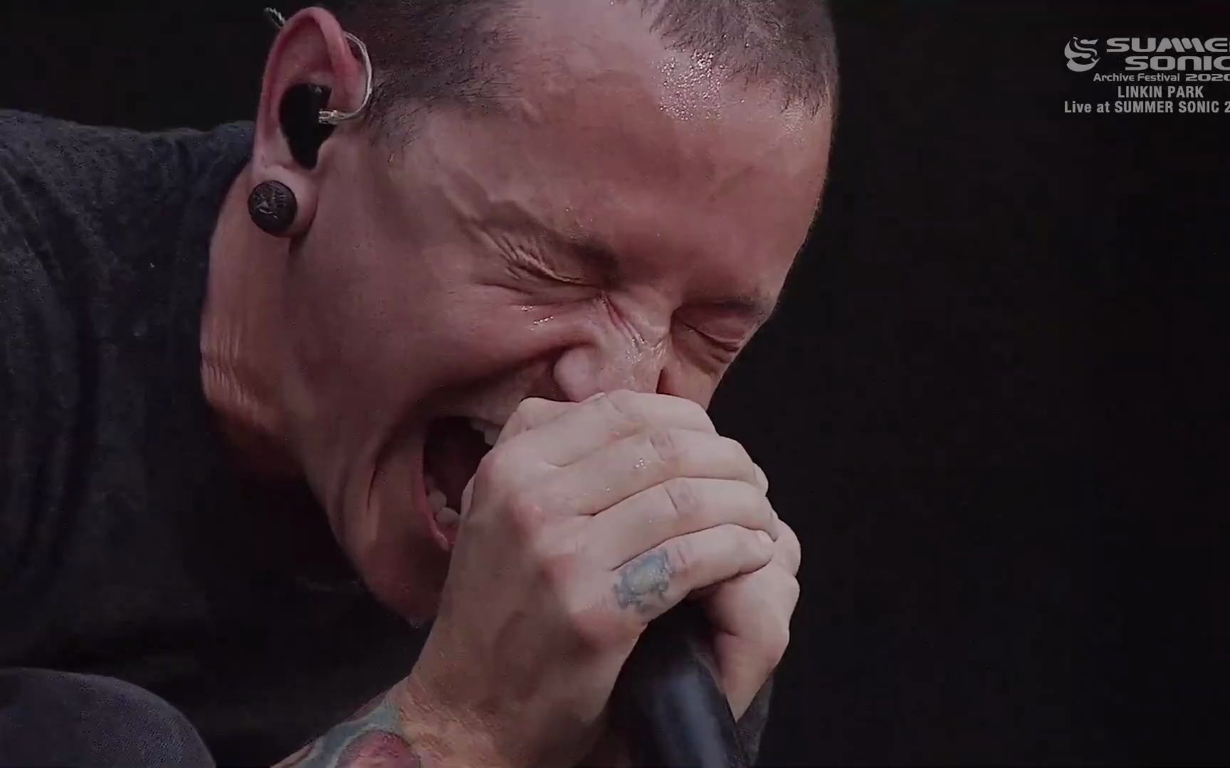 林肯公园linkin park超然现场 查叔连唱五首经典作