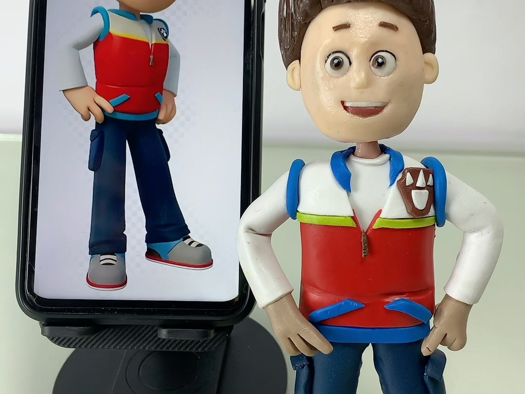 手工制作 捏泥人 汪汪队莱德队长