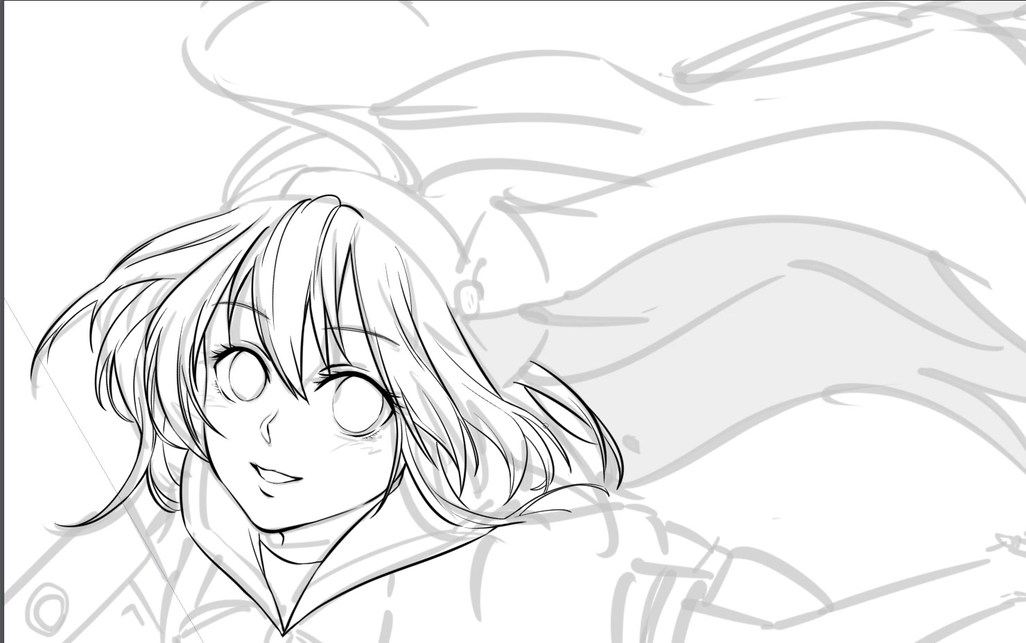 点赞 *非教程,单纯记录一次勾线 *草稿来自工作室