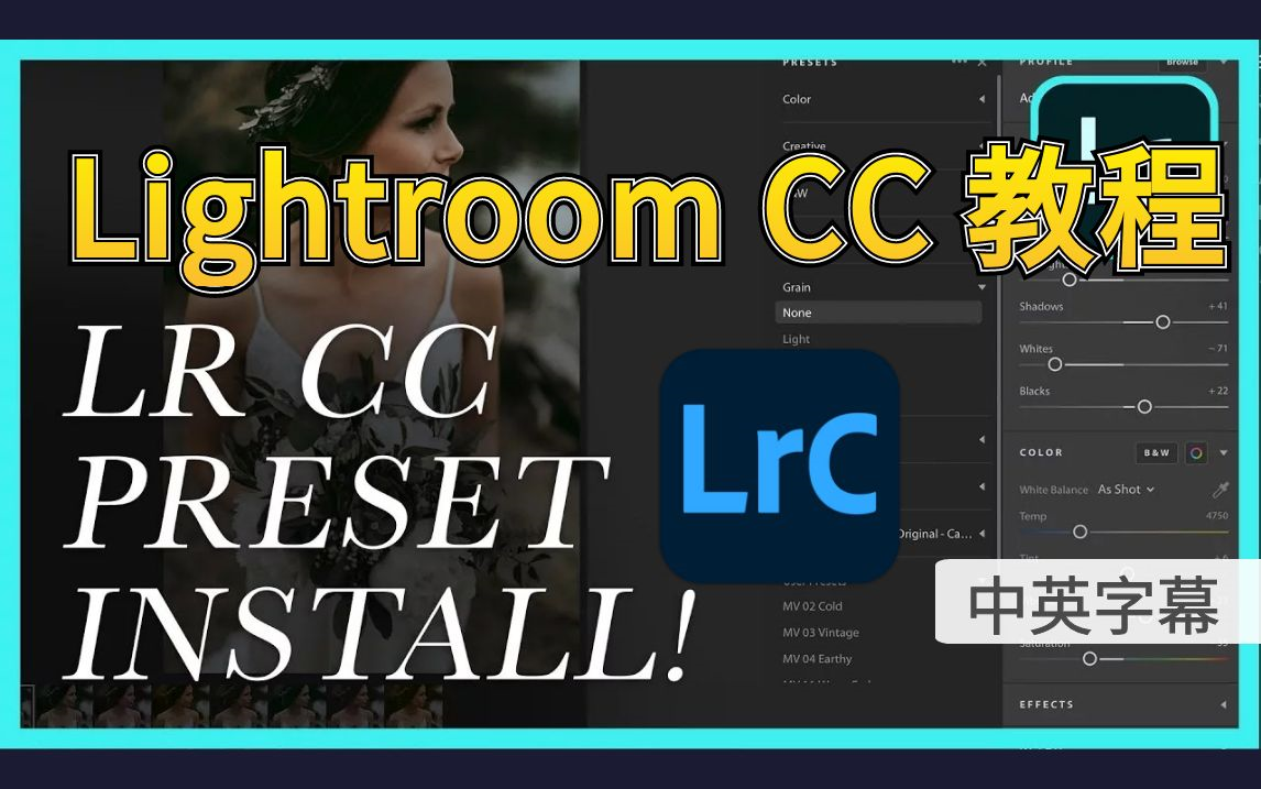 Adobe Lightroom CC 教程(中英字幕)哔哩哔哩bilibili