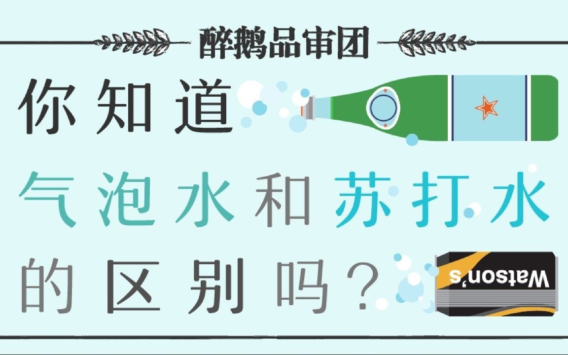 你知道气泡水和苏打水的区别吗 | 醉鹅娘的红酒客厅哔哩哔哩bilibili