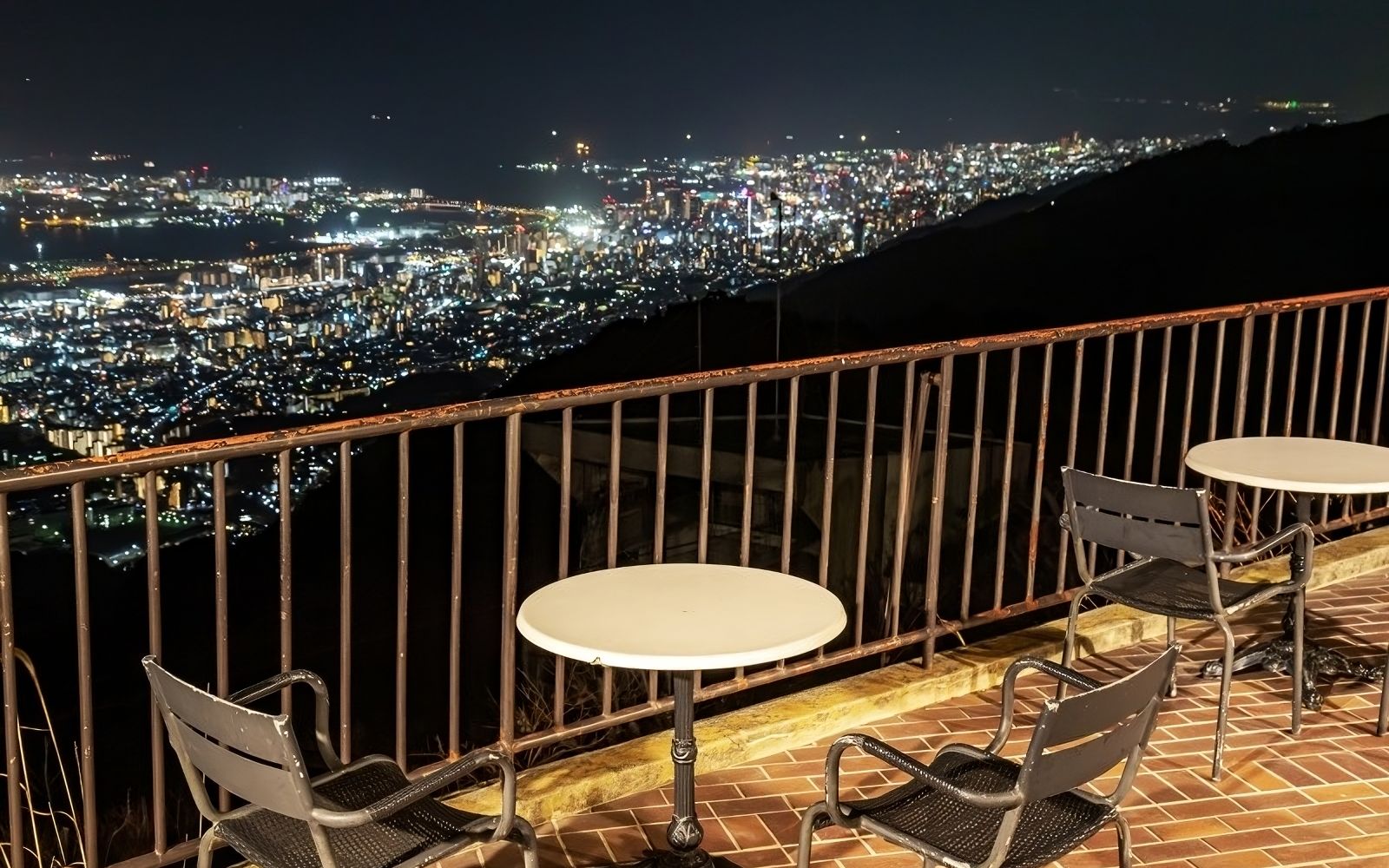 六甲山tenran cafe餐厅 神户城市夜景灯光