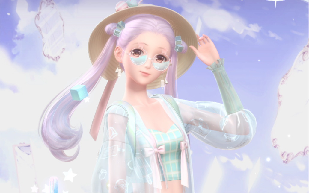 【闪耀暖暖】女儿房间互动-套装《晴夏海风》房间互动