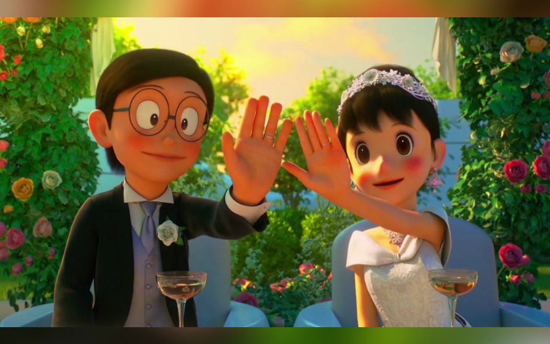 圆梦婚礼96终于拍到了大雄静香同款婚纱照#哆啦a梦 #大雄与静香