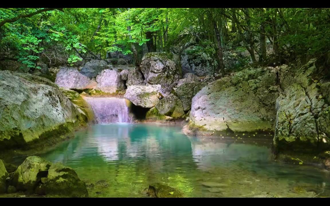 [图]山水 - 柔和的森林河流声音和鸟鸣声，让人放松身心，缓解压力！