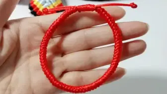 金刚结红绳手链编织教程