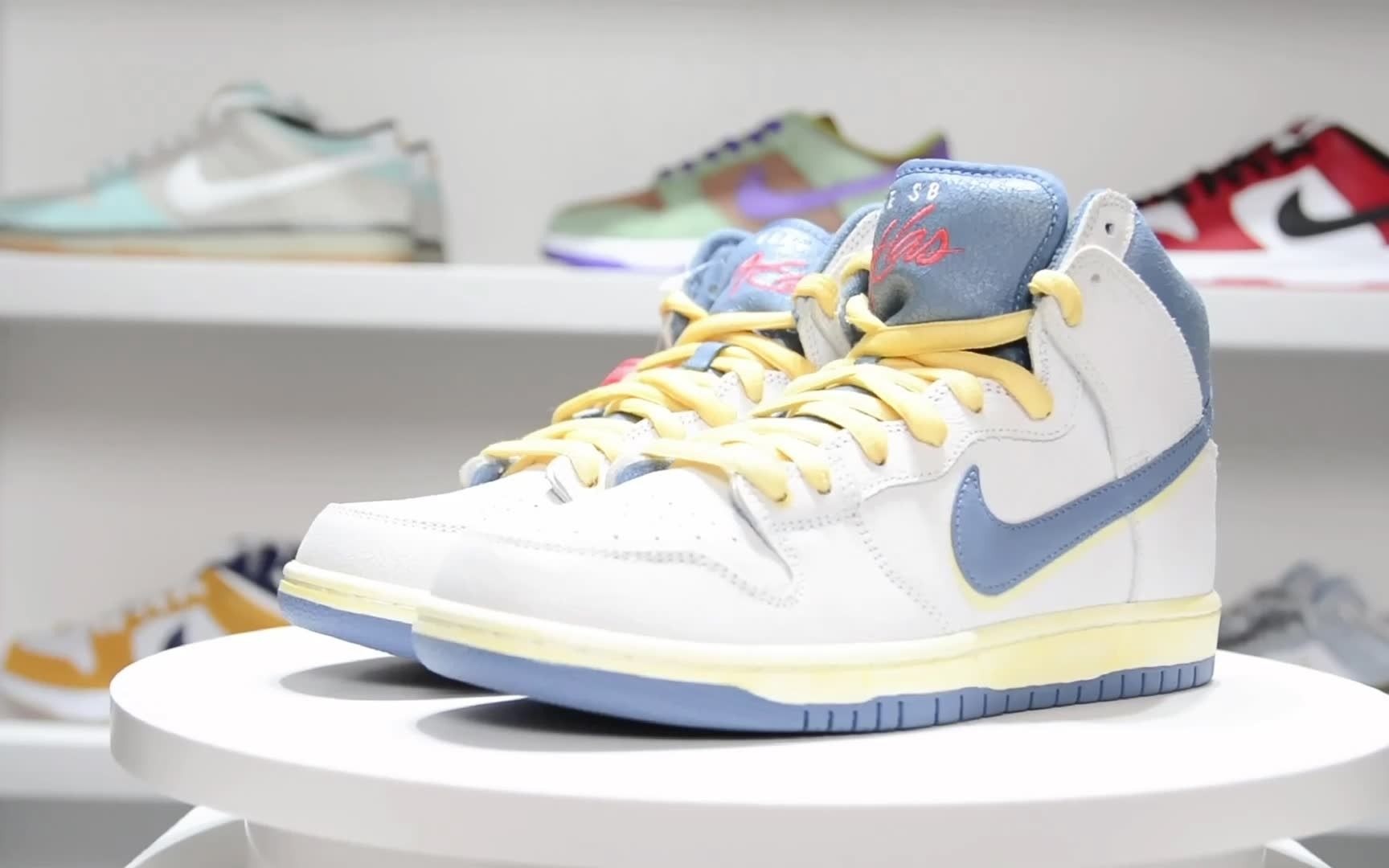 nike sb dunk high"lost at sea"迷失海洋 白蓝 高清视频