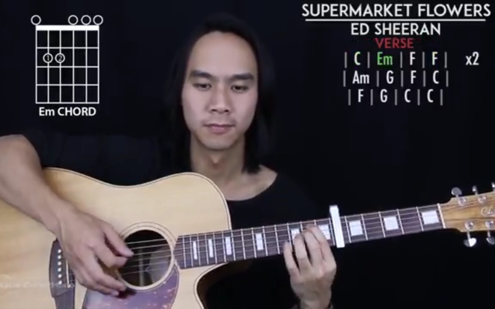 [图][ 吉他弹唱教学 ] Supermarket Flowers -- Ed Sheeran