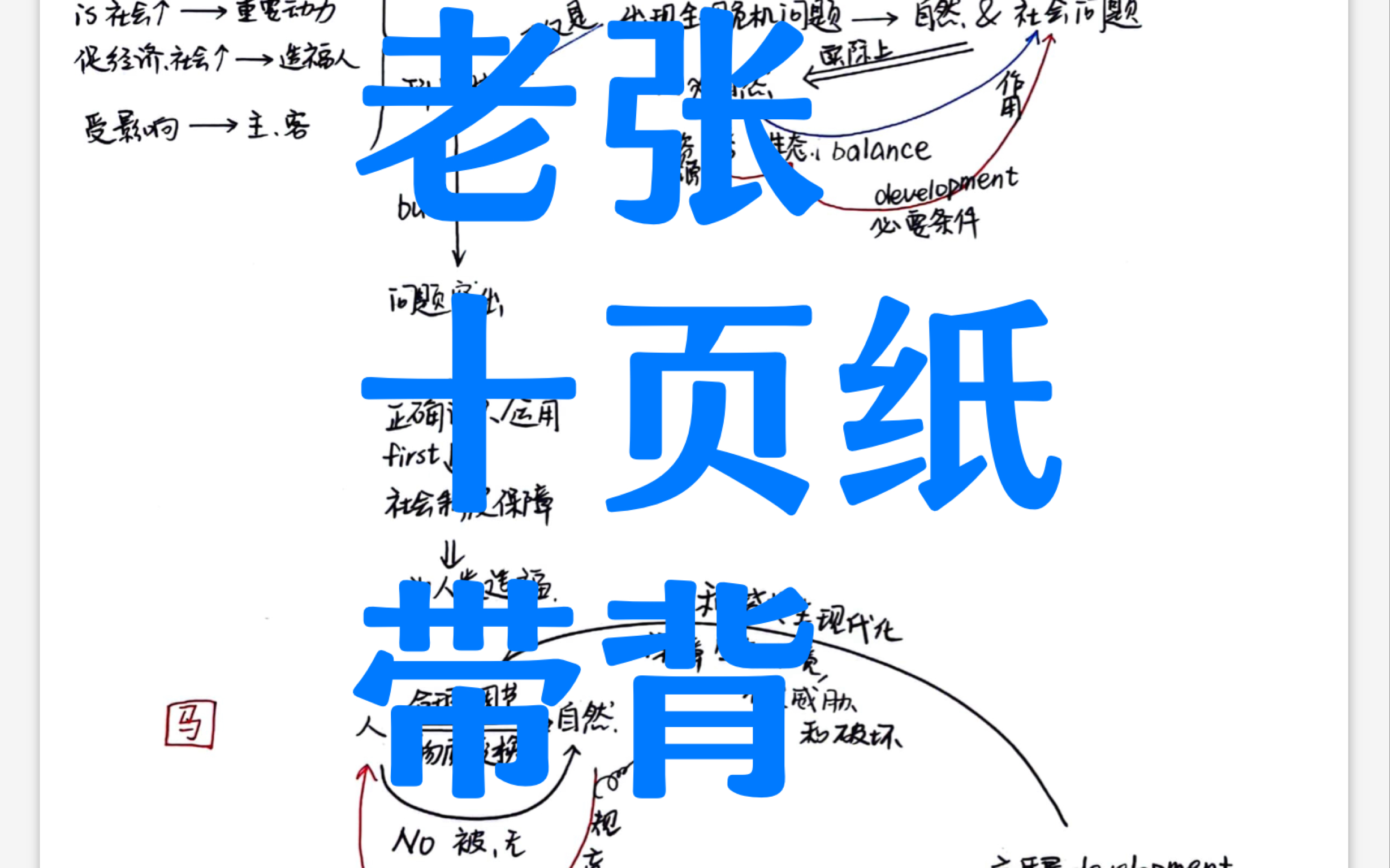 十页纸政治背诵分享~大部分内容是寒尘学长的,大家也可以看他的视频,主要想帮助每位爱张~哔哩哔哩bilibili