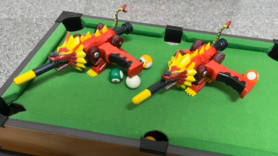 【这回枪车球总算是到齐了】之龙斗台球玩具