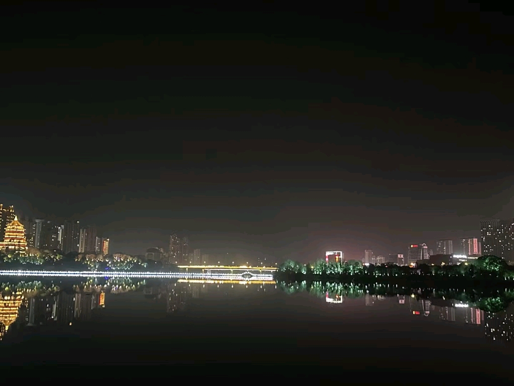 夜幕下的鹰潭城风光无限