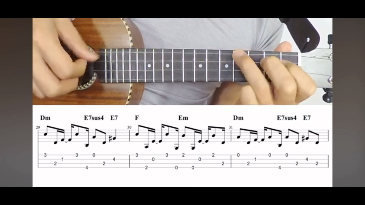 [图]shape of my heart(sting) ukulele low g