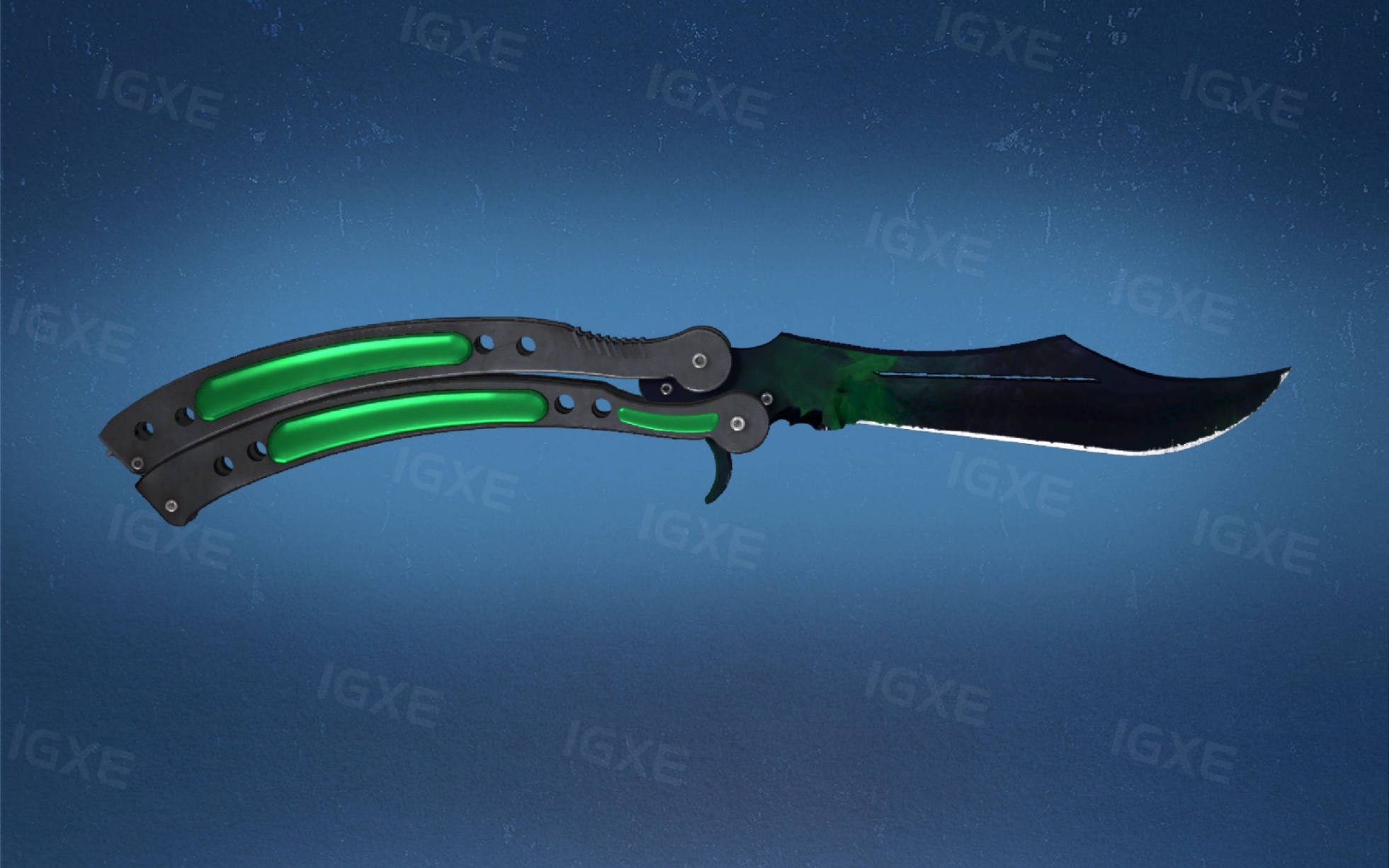 真绿宝石蝴蝶刀