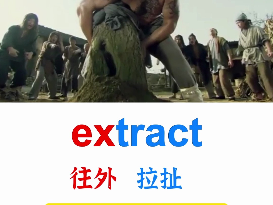 10秒记住1个单词 extract哔哩哔哩bilibili