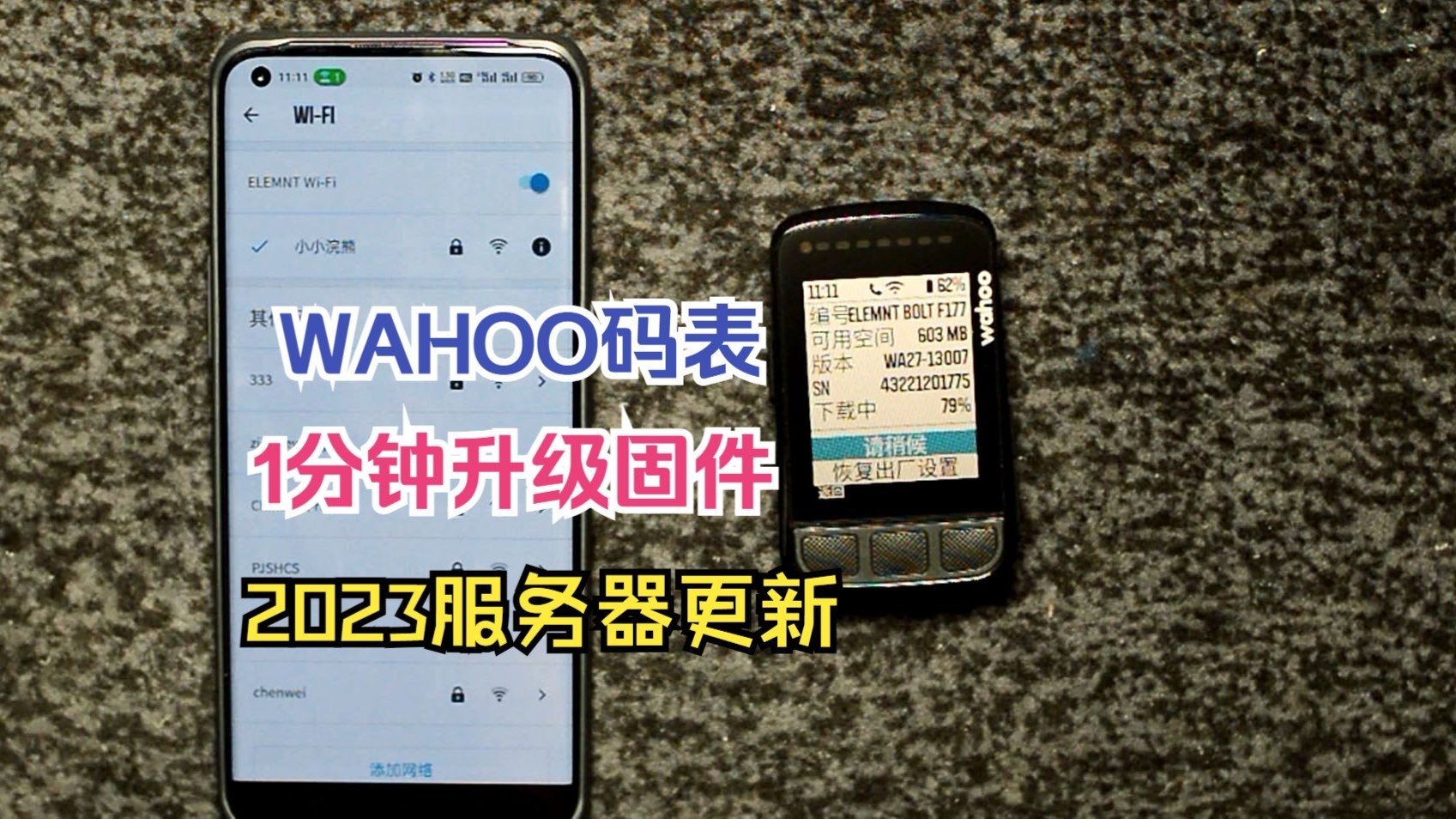 [图]2023 WAHOO码表1分钟 快速升级更新固件