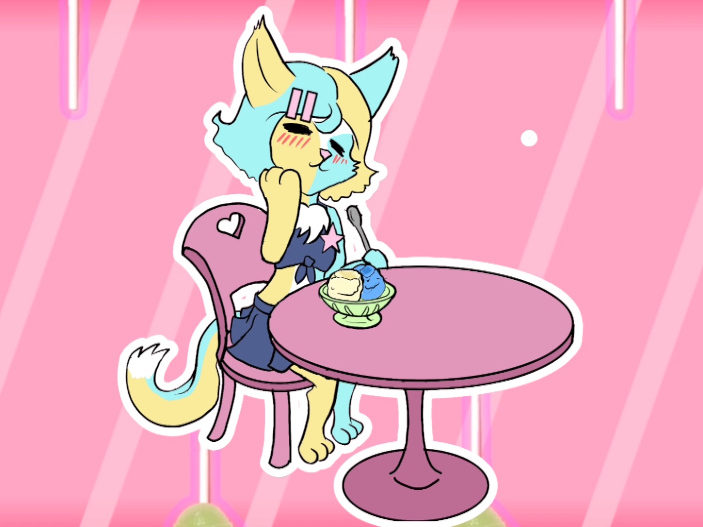 【oc动画/meme】嵌合体猫猫香草蓝莓(我的第一个兽设)