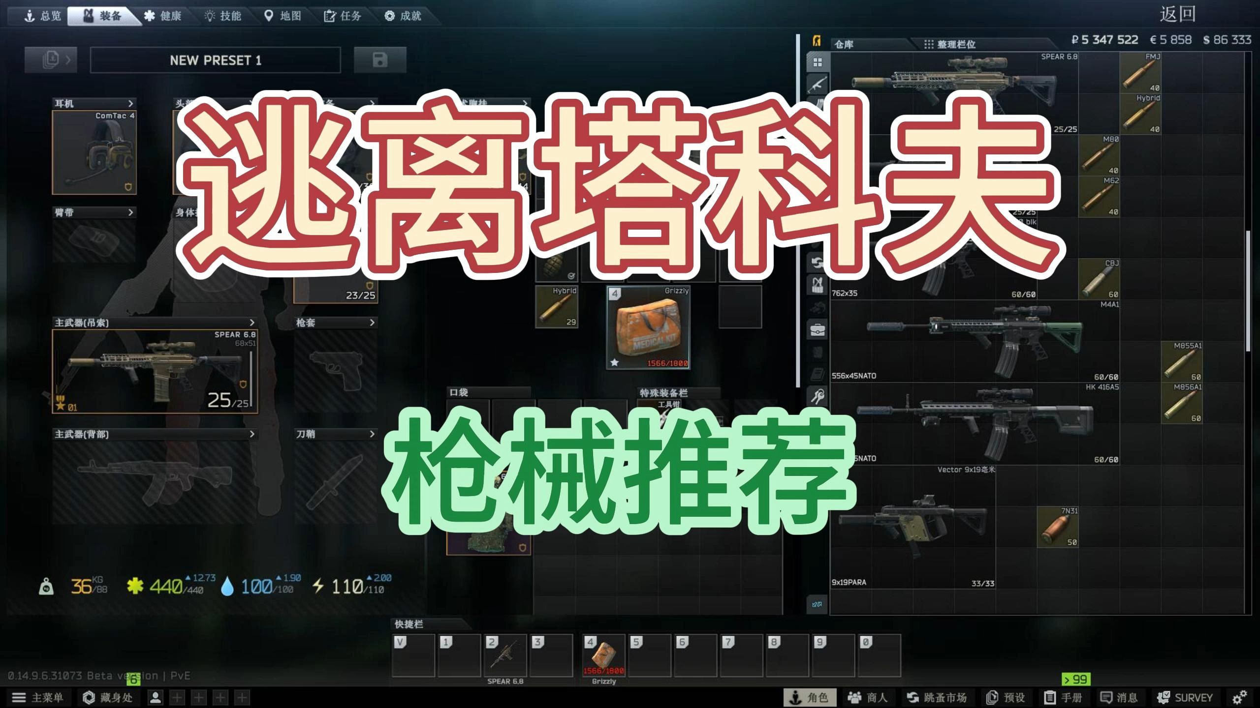 逃离塔科夫,枪械推荐