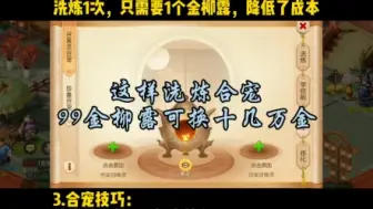 Télécharger la video: 【这样洗炼合宠，99金柳露可换十几万金】