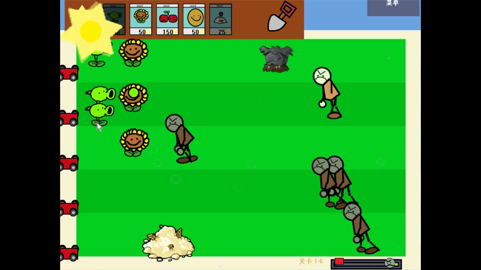 植物大战僵尸&版:关卡1-6