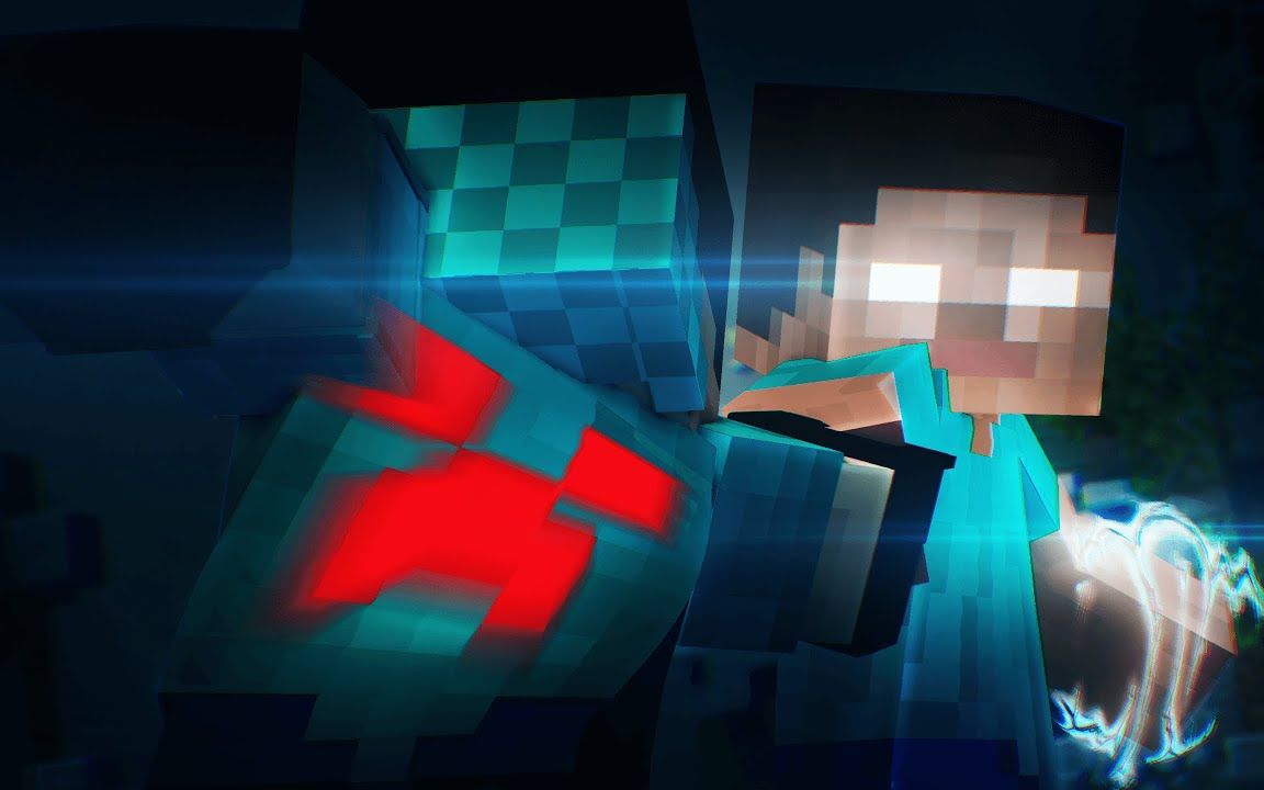 [图]【Minecraft Animation】Herobrine vs XDJames / Monshiiee