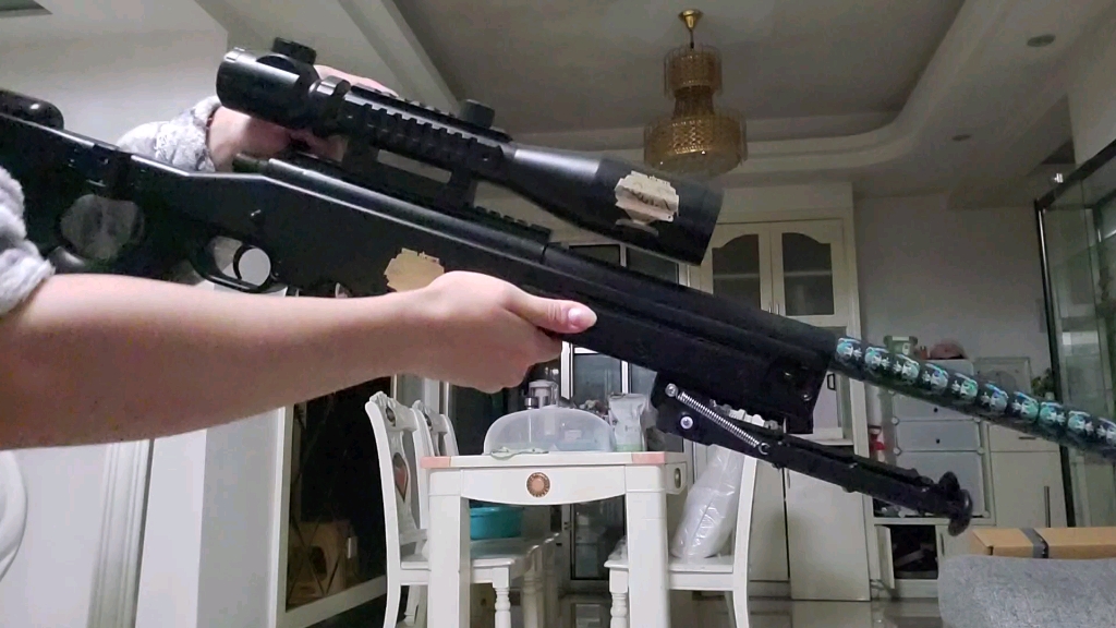 捷鹰awm全塑版 安全海绵软弹枪